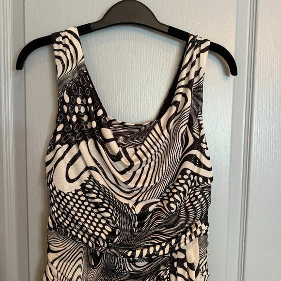 VTG Frank Lyman Dress Size 6 Funky Abstract Bold Psychedelic Artsy Y2K 90s Disco - Picture 3 of 12